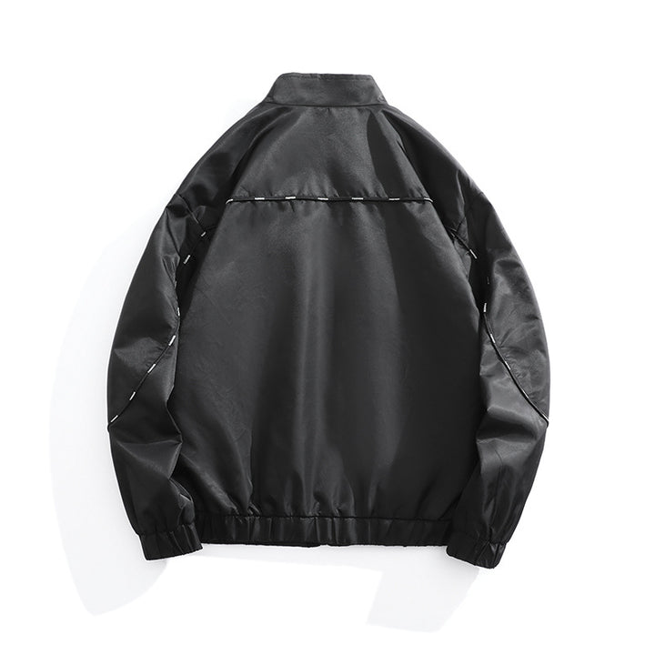 Herren Leichte Utility-Bomberjacke mit Pattentaschen, Stehkragen und elastischem Saum Echo Archiv