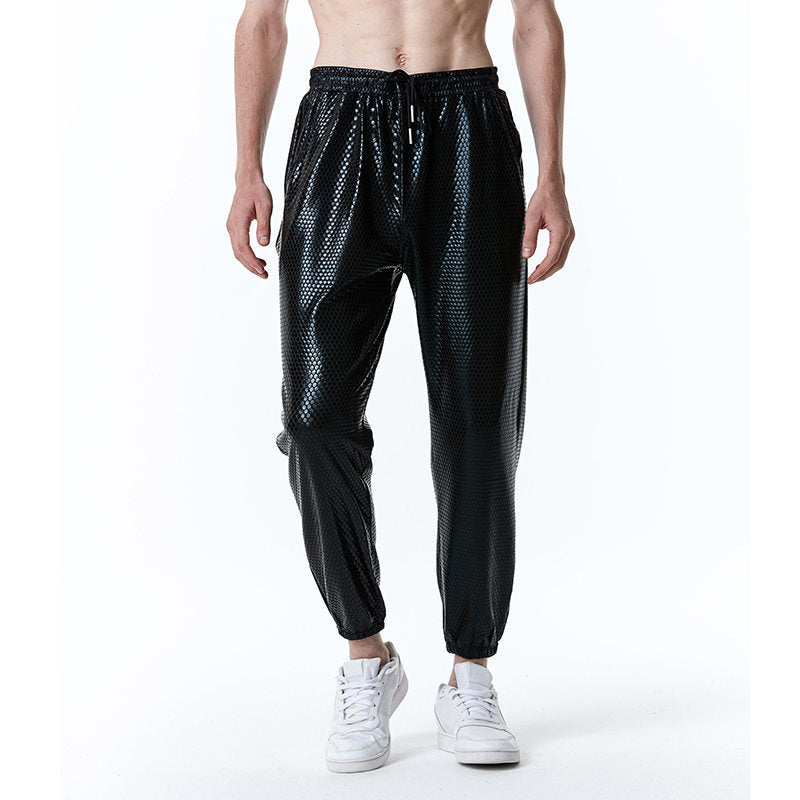 Herren futuristische Mesh-Hose im angesagten Metallic-Look Echoarchiv