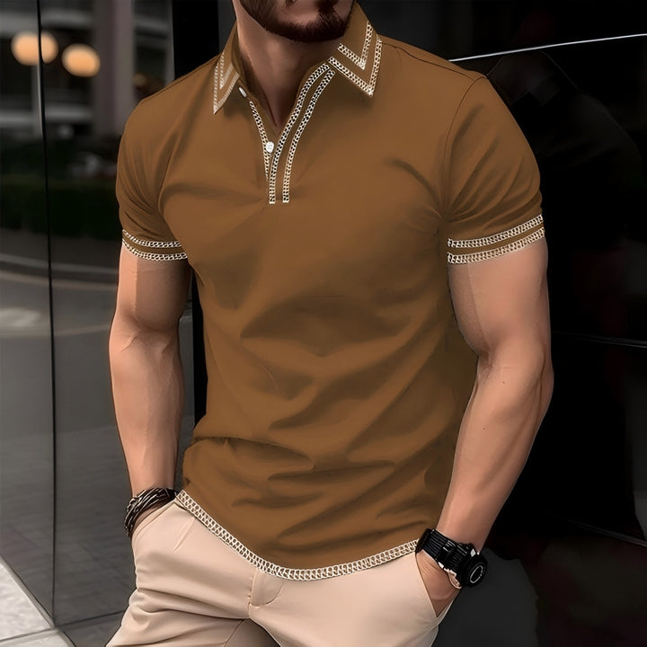 Stylisches Herren-Poloshirt mit trendigen Stickdetails Echoarchiv
