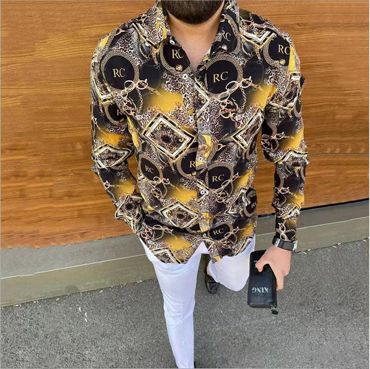 Herren Kurzarmhemd mit elegantem Muster Echoarchiv
