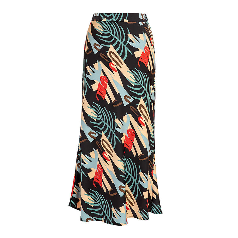 Damen Eleganter Maxirock mit kreativem Muster Echoarchiv