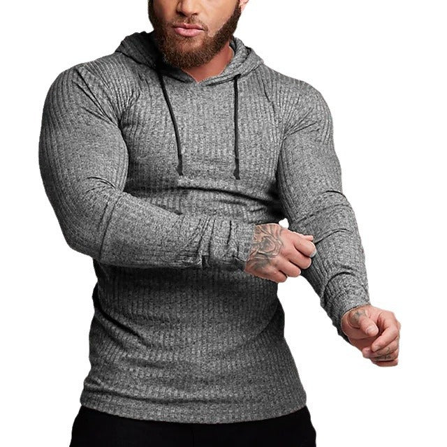 Herren stylischer Kapuzenpullover mit strukturiertem Stoff Echoarchiv
