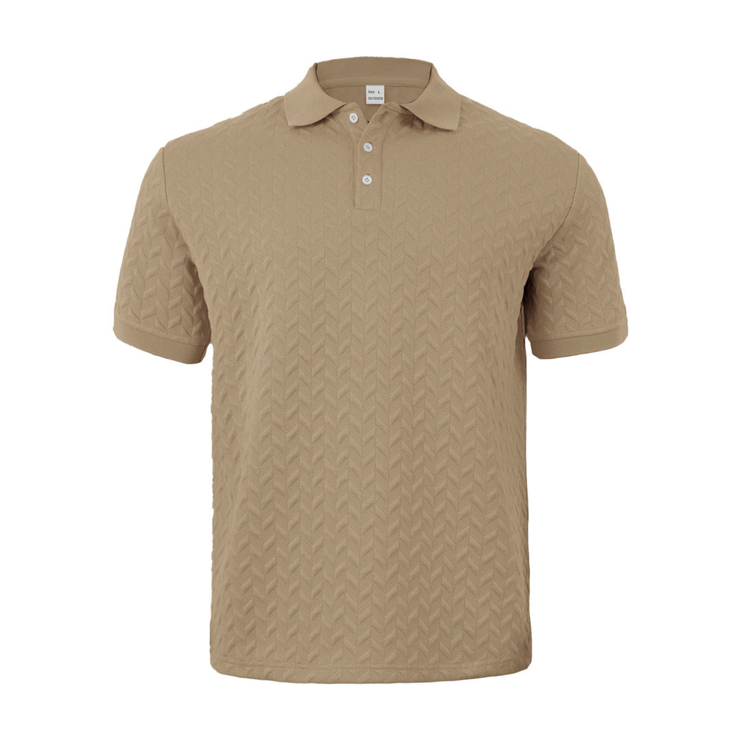 Herren sportliches Poloshirt mit strukturiertem Design Echoarchiv