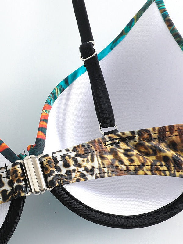Damen Triangel-Bikini mit extravagantem Federdesign und funkelnden Akzenten Echo Archiv