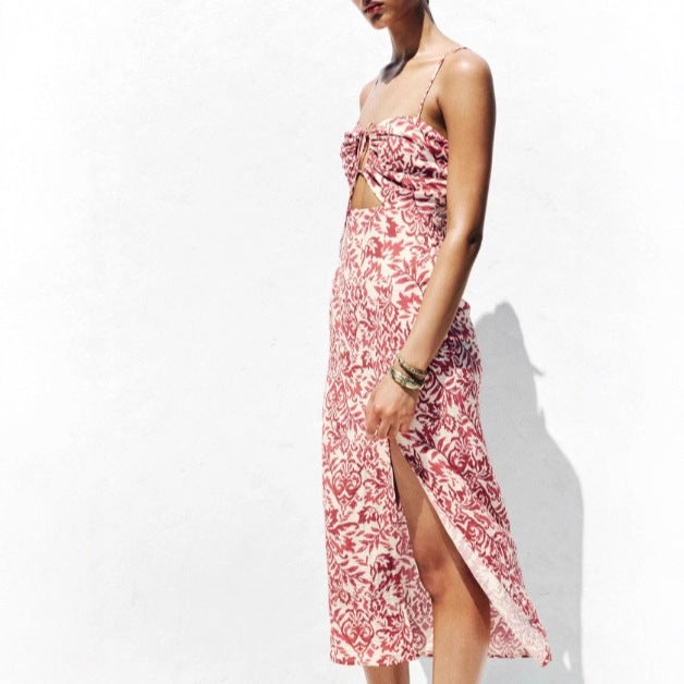 Damen Maxikleid mit raffiniertem Cut-Out-Design und verstellbaren Spaghettiträgern Echo Archiv
