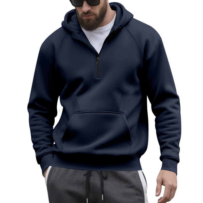 Herren Kapuzenpullover mit modernem Reißverschluss und praktischen Taschen Echoarchiv