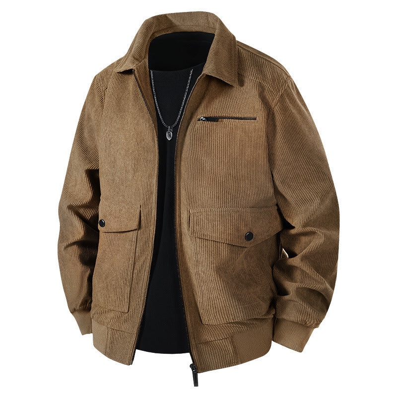 Herren Lässige Cordjacke mit praktischen Taschen Echo Archiv