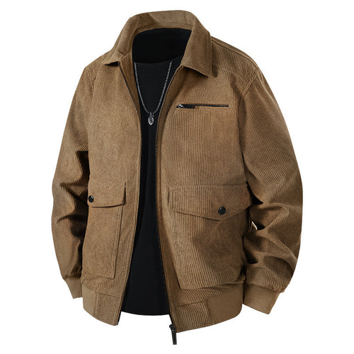 Herren Lässige Cordjacke mit praktischen Taschen Echo Archiv
