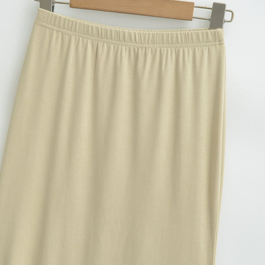 Damen Asymmetrischer Jersey-Midirock mit elastischem Bund und Zipfelsaum Echoarchiv