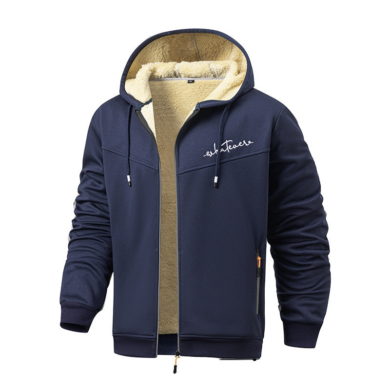 Herren Sportliche Fleecejacke mit hohem Kragen Echo Archiv