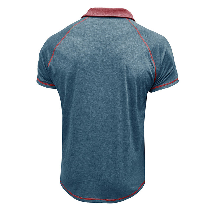 Herren sportliches Polohemd mit Kontrastkragen Echoarchiv