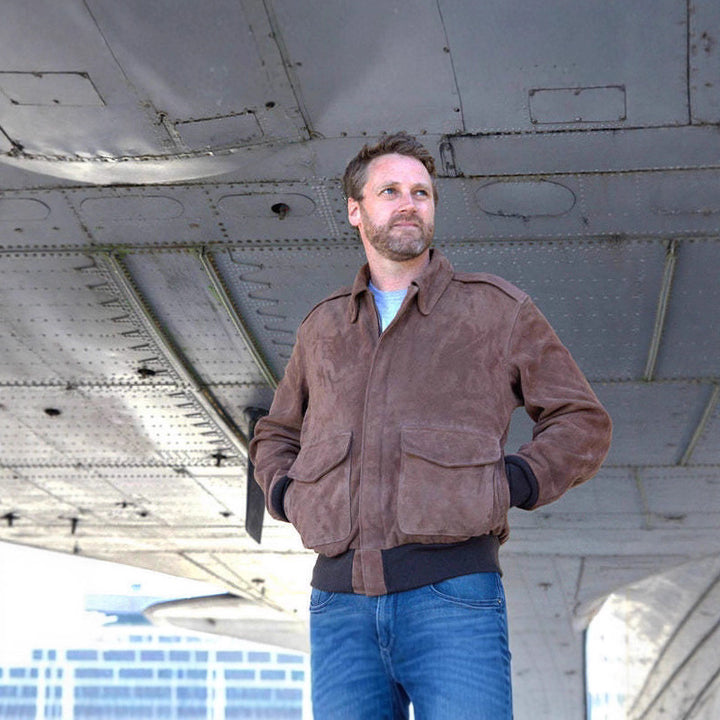 Herren Wildlederjacke im Biker-Stil Echoarchiv