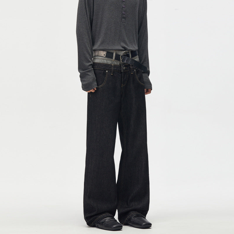 Herren Baggy-Denimhose mit doppeltem Bund und ultrabreitem Bein Echo Archiv