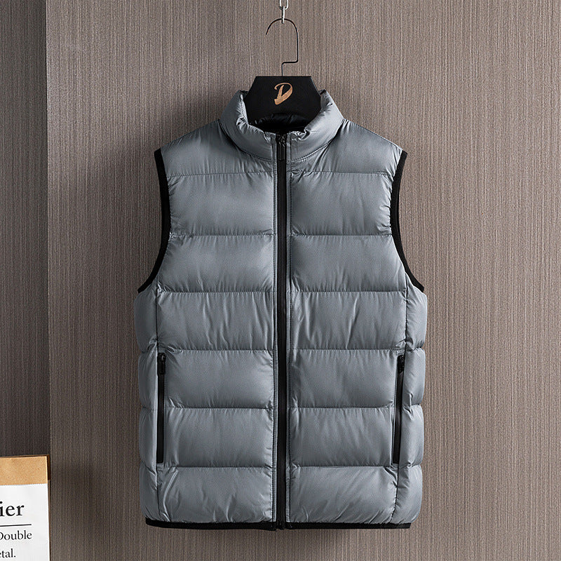 Herren Slim-Fit ultraleichte Stepp-Thermoweste mit hochschließendem Kragen und wasserabweisenden Reißverschlüssen Echoarchiv