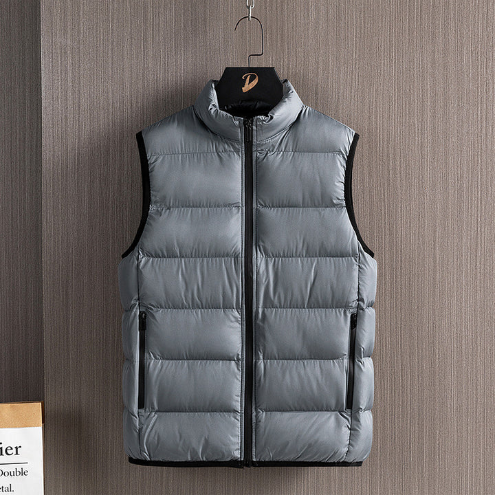 Herren Slim-Fit ultraleichte Stepp-Thermoweste mit hochschließendem Kragen und wasserabweisenden Reißverschlüssen Echoarchiv