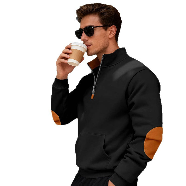 Herren Sportlicher Pullover mit Stehkragen und Reißverschluss Echoarchiv
