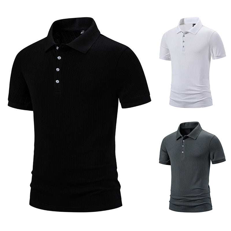 Herren hochwertiges Poloshirt mit moderner Struktur Echoarchiv