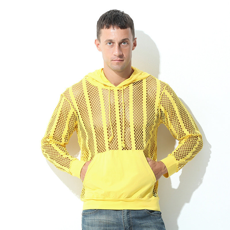 Herren atmungsaktiver Mesh-Hoodie mit Kapuze Echoarchiv