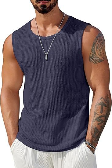 Herren Sportliches Tanktop mit atmungsaktiver Wabenstruktur Echo Archiv