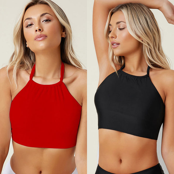 Damen sportliches Crop-Top mit hochgeschlossenem Design Echo Archiv
