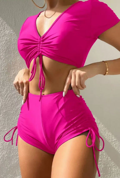 Damen Sportliches Bikiniset mit modischer Raffung Echo Archiv