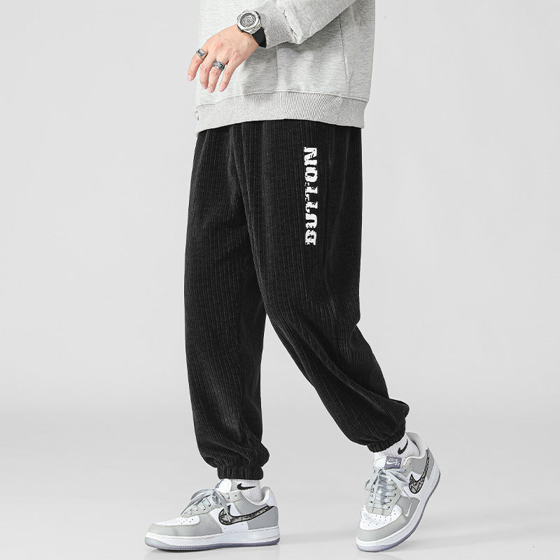 Herren Weiche Cord-Jogginghose im Relaxed-Fit mit elastischem Bund und Bündchen Echo Archiv