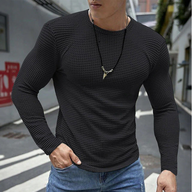 Herren Langarm Shirt mit Waffelstruktur Echoarchiv