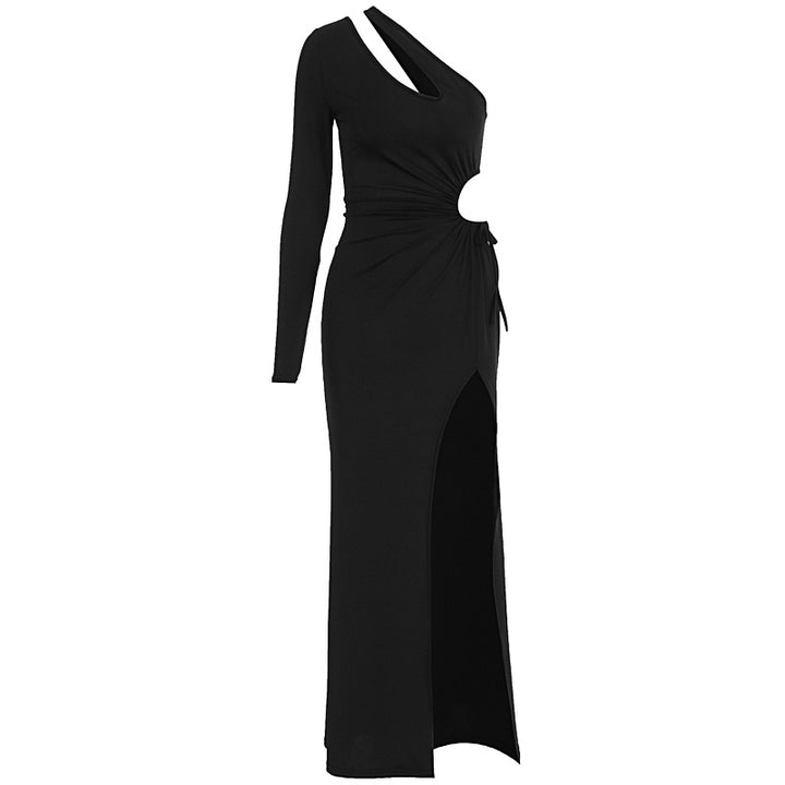 Damen Elegantes asymmetrisches Kleid mit Schößchen und hautfreundlichem Stoff Echo Archiv