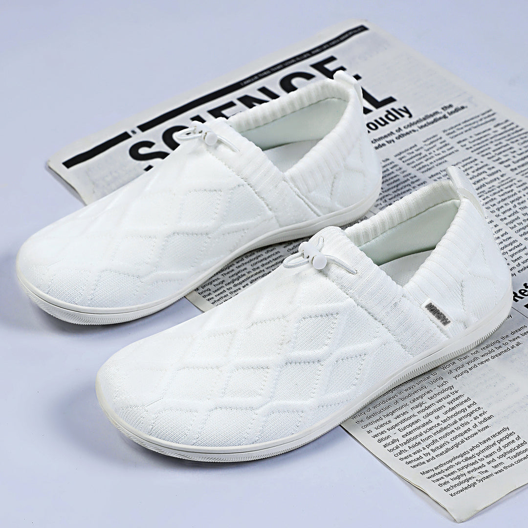 Damen nan gesteppter Strick-Slip-On mit elastischem Schlupfschaft und Kordelstopp Echo Archiv