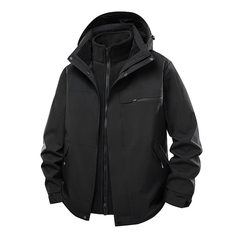 Herren Wasserdichte Outdoor-Jacke mit verstellbarer Kapuze Echo Archiv