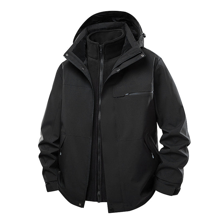 Herren Wasserdichte Outdoor-Jacke mit verstellbarer Kapuze Echo Archiv