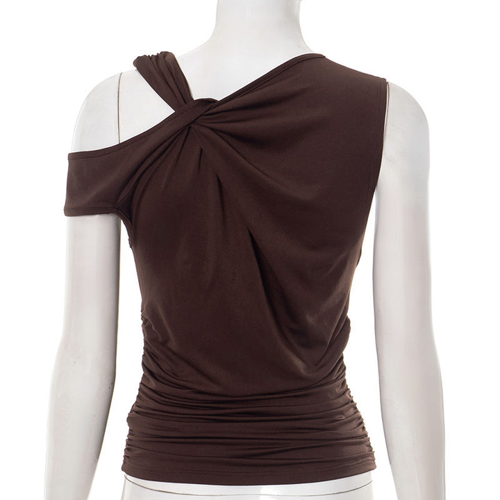 Damen elegantes Oberteil mit asymmetrischem Schnitt und raffiniertem Drapierungsdetail Echo Archiv