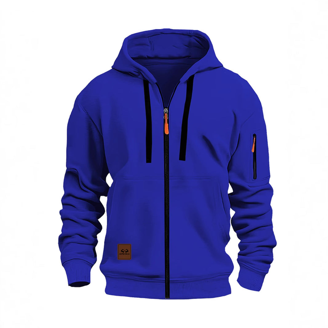 Herren Sportliche Fleecejacke mit Kapuze Echo Archiv