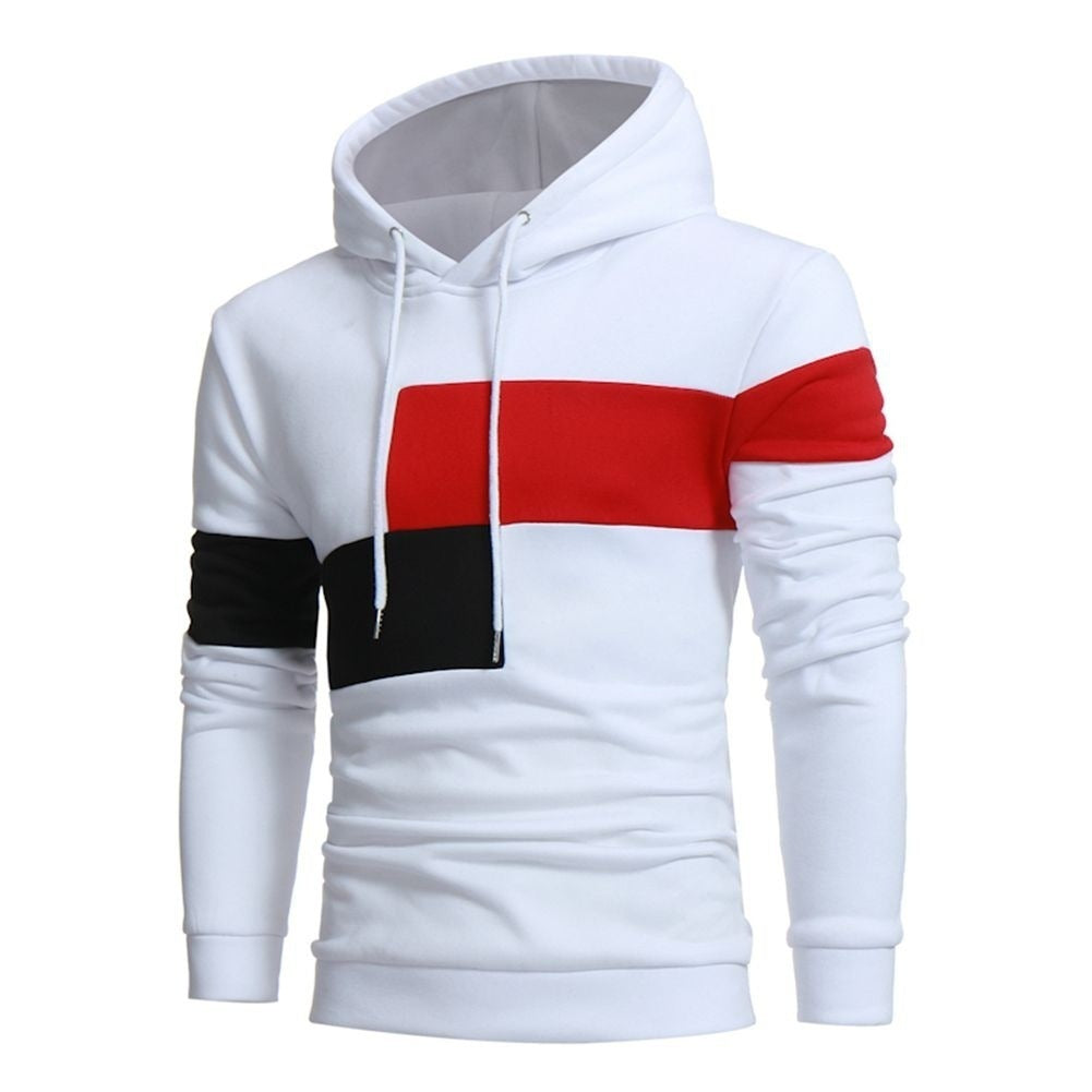 Herren sportlicher Kapuzenpullover mit Farbblockdesign Echoarchiv