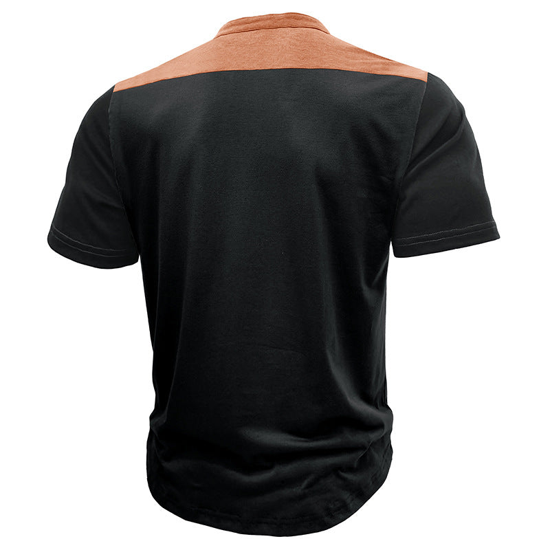 Herren sportliches Kurzarm-Hemd mit modernem Kragen und strukturiertem Design Echoarchiv