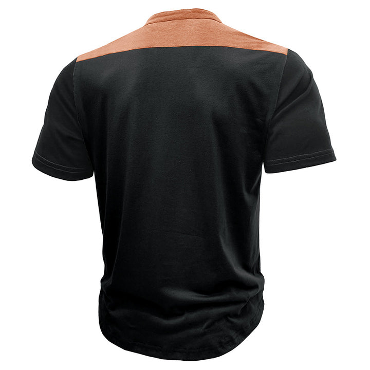 Herren sportliches Kurzarm-Hemd mit modernem Kragen und strukturiertem Design Echoarchiv