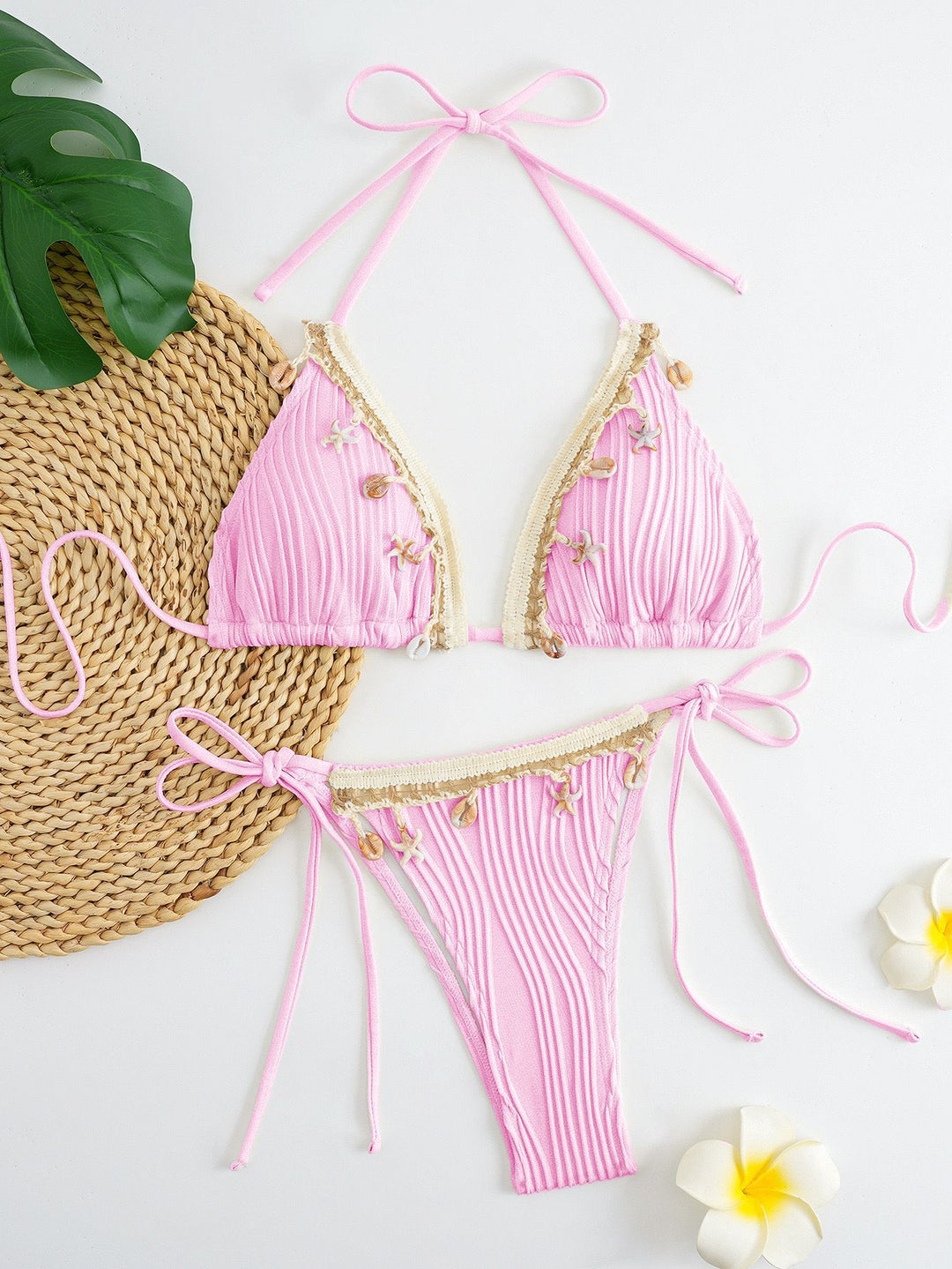Damen Triangel-Bikini mit Raffinierten Schmuckdetails Echo Archiv