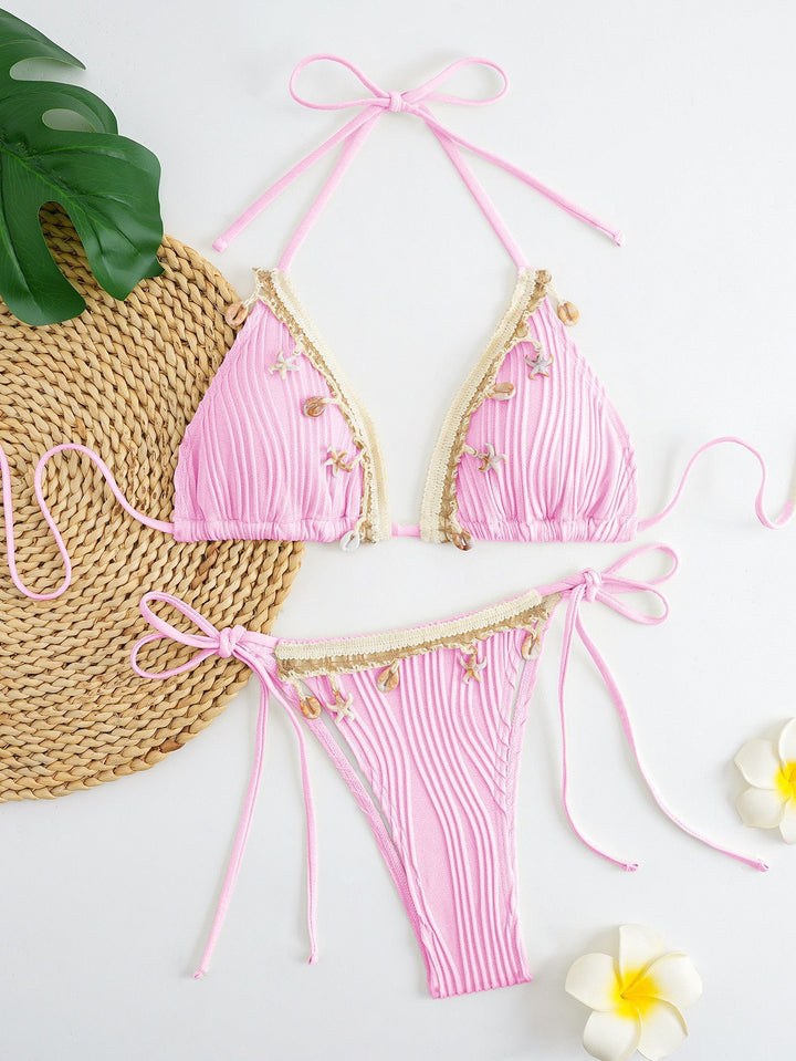 Damen Triangel-Bikini mit Raffinierten Schmuckdetails Echo Archiv