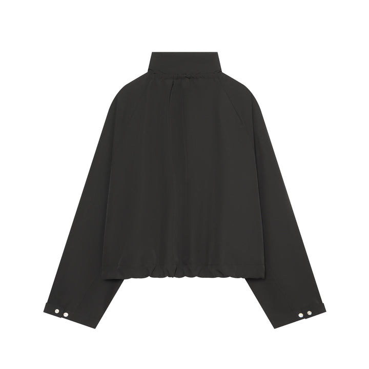 Damen Kurztaillierter Blouson mit hohem Funnelkragen und Tunnelzugtaillierung Echo Archiv
