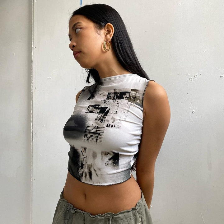 Damen Crop Top Echo Archiv