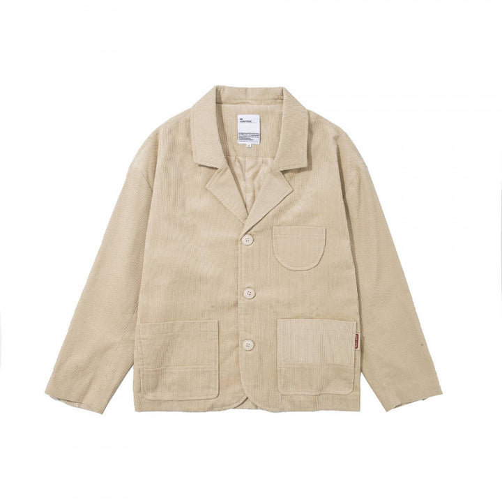 Herren Kastenförmiger Cord-Blouson mit Reverskragen, aufgesetzten Taschen und lockerer Silhouette Echo Archiv