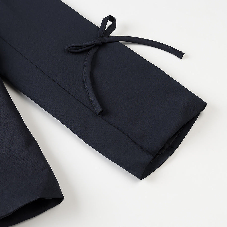 Damen Boxy‑Blazer mit dekorativen Schleifen, Reverskragen und legerer Silhouette Echoarchiv