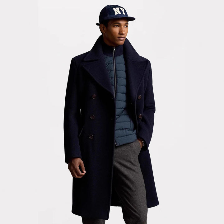 Herren eleganter klassischer Übercoat mit herausnehmbarer Weste Echoarchiv