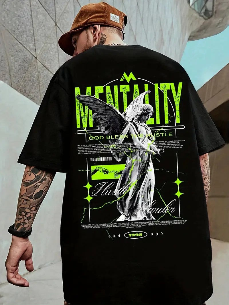 Damen T-Shirt mit künstlerischem Floral-Motiv und lässigem Schnitt Echo Archiv