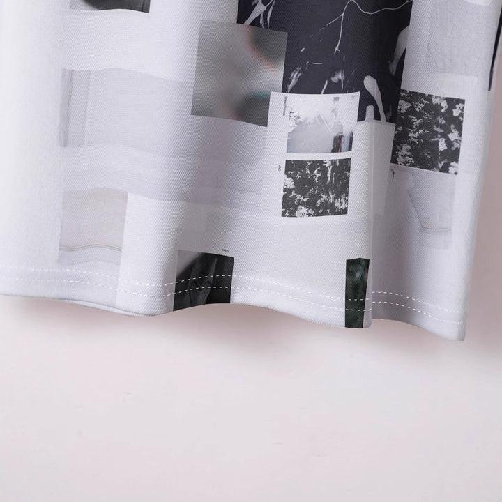 Herren Kurzarm Polohemd mit kreativem Fotomuster Echoarchiv