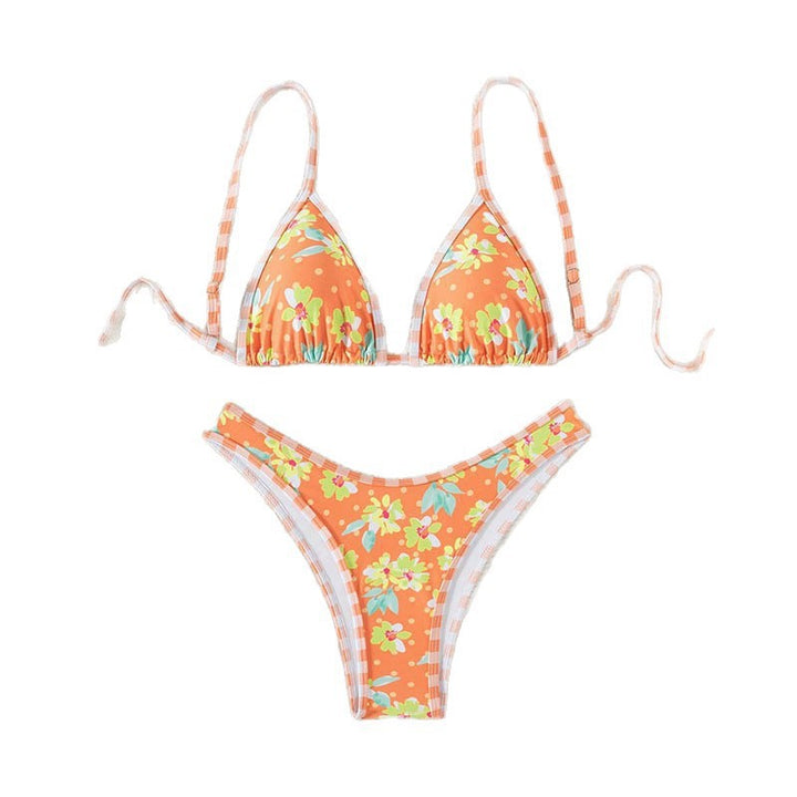 Damen Triangel-Bikini mit floralem Muster und verstellbaren Trägern Echo Archiv