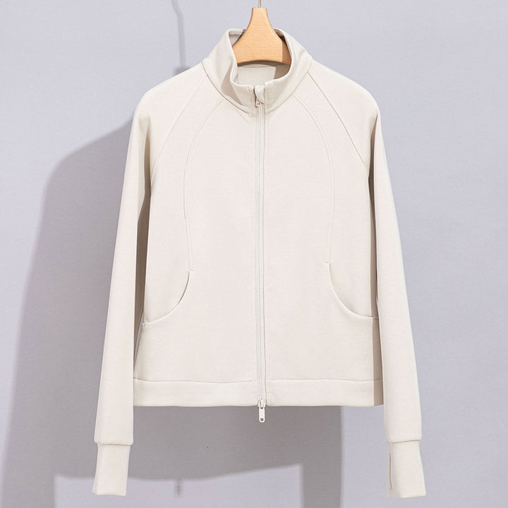 Damen Performance-Trainingsjacke mit Stehkragen und Daumenloch Echoarchiv