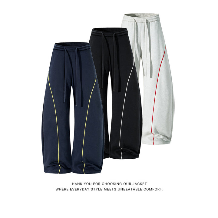 Herren Bequeme Sport-Jogginghose mit elastischem Bund und Kontraststreifen Echo Archiv