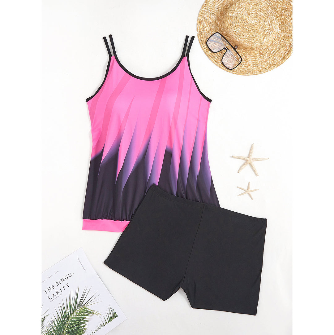 Damen Tankini-Set mit komfortablem Oberteil und kürzeren Shorts Echo Archiv