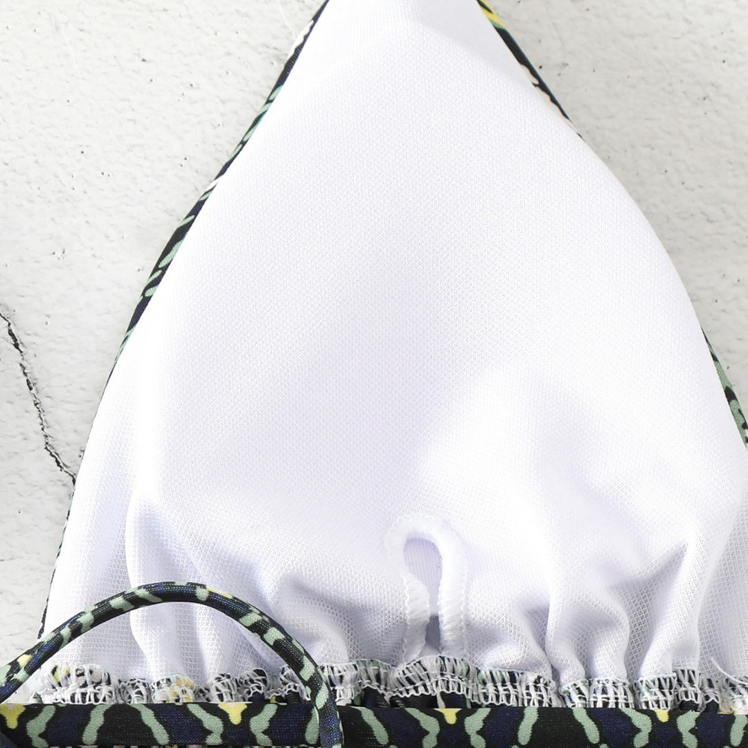 Damen Triangel-Bikini mit verspieltem Schlangenmuster Echo Archiv
